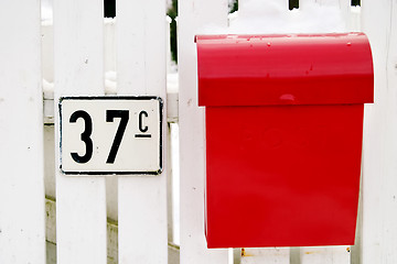 Image showing Red Mail Box