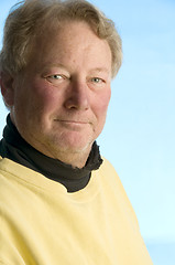 Image showing handsome smiling middle age senior man worn turtleneck shirt