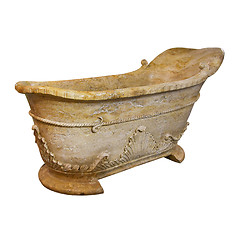 Image showing Marble bathtub isolated