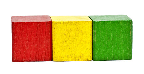 Image showing Wooden bricks