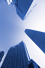 Image showing offices buildings in blue tone