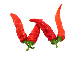 Image showing Letter W composed of chili peppers