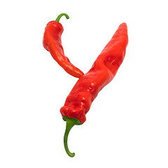 Image showing Letter Y composed of chili peppers