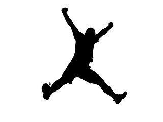Image showing Jumping silhouette