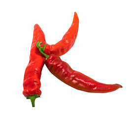 Image showing Letter K composed of chili peppers
