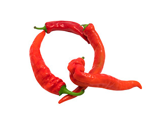 Image showing Letter Q composed of chili peppers