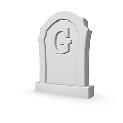 Image showing gravestone with letter g