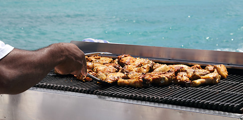 Image showing boat barbecue