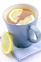 Image showing Tea with lemon