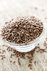 Image showing Brown flax seed