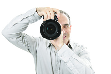 Image showing Photographer with camera