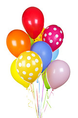 Image showing Colorful balloons on white