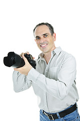 Image showing Photographer with camera