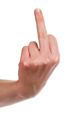 Image showing Flipping the Bird