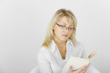 Image showing girl reading a book