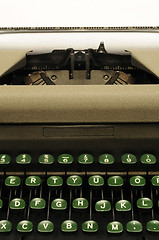 Image showing Closeup of old typewrite circa 1950s