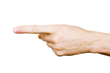 Image showing forefinger