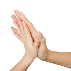Image showing children's and men's palm