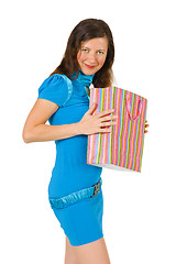 Image showing happy girl with shopping