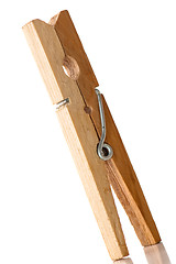 Image showing Wooden clothespin