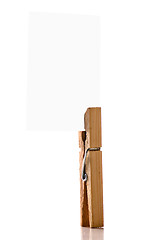 Image showing Wooden clothespin