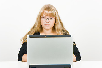 Image showing girl with laptop