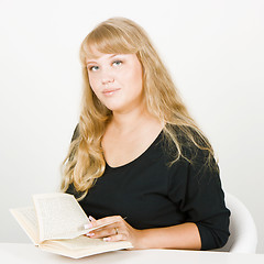 Image showing blonde with a book
