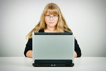 Image showing girl with laptop