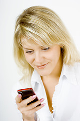 Image showing Girl with mobile phone