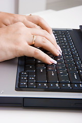 Image showing hands on the keyboard