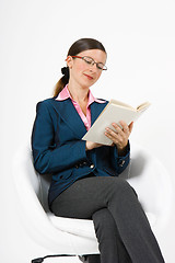 Image showing girl reading a book