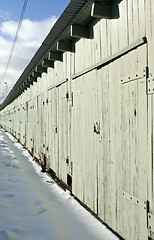 Image showing Row of doors