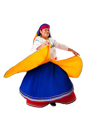 Image showing Dancing Latin Gypsy woman