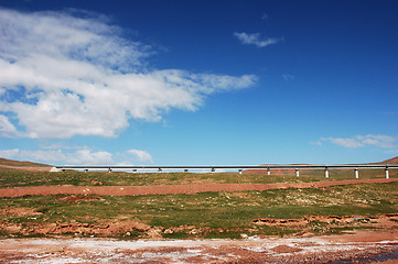 Image showing Railroad bridge in Tibet