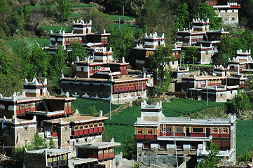 Image showing Landscape of Tibetan buildings