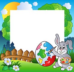 Image showing Easter frame with bunny artist