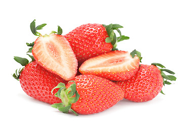 Image showing Strawberries isolated over white background