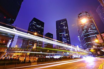 Image showing Traffic Through Downtown in HongKong 