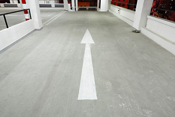 Image showing arrow in car park