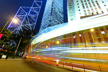 Image showing traffic in city at night