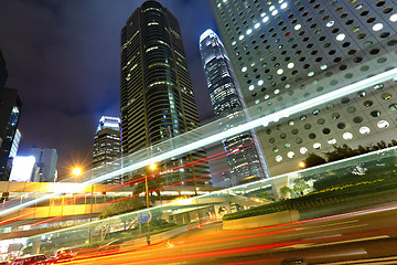 Image showing traffic in city at night