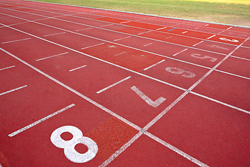 Image showing lanes of running track