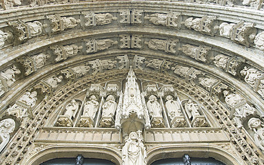 Image showing Entrance of Sablon church in Brussels