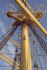 Image showing Mast of a tall ship