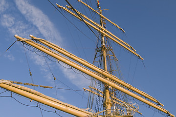 Image showing Mast of a tall ship