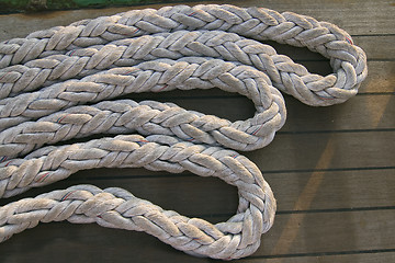 Image showing Ropes on a deck