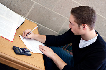 Image showing Student Doing Homework