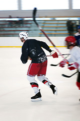 Image showing Hockey Players On the Ice