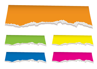 Image showing florescent torn paper header