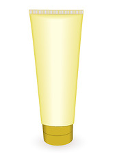 Image showing Gold make up tube